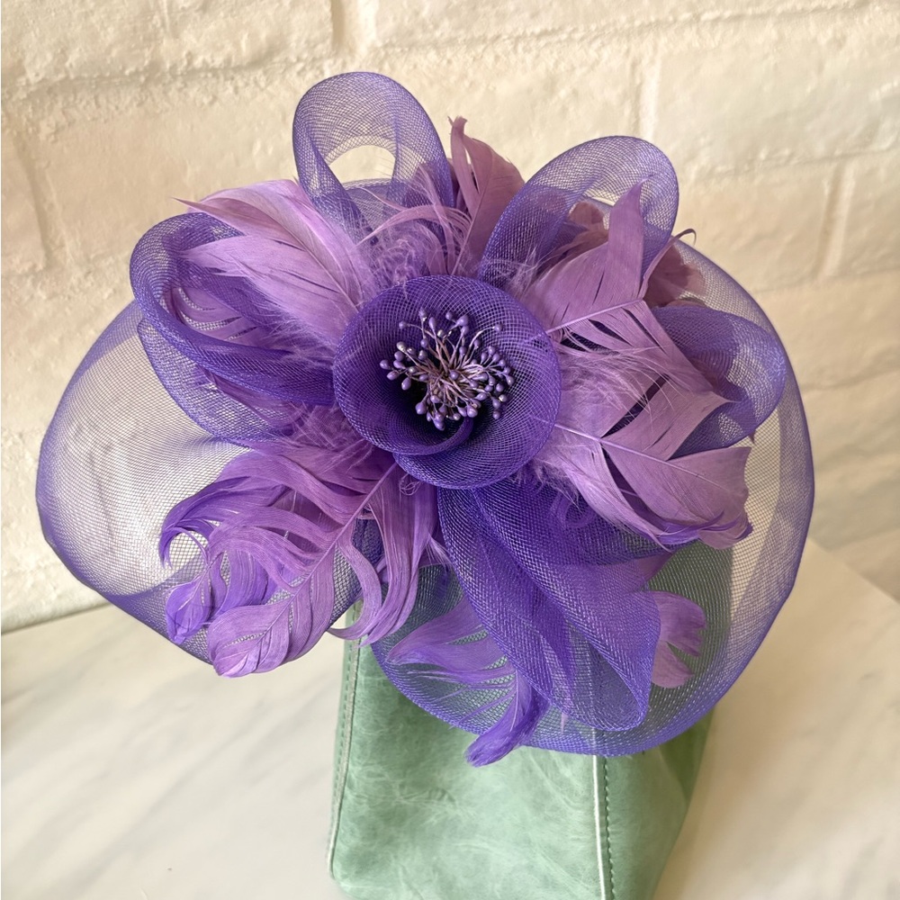 Elegant Purple Fascinator Hat